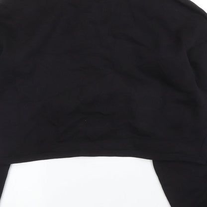 H&M Womens Black Round Neck  Cotton Pullover Jumper Size XL