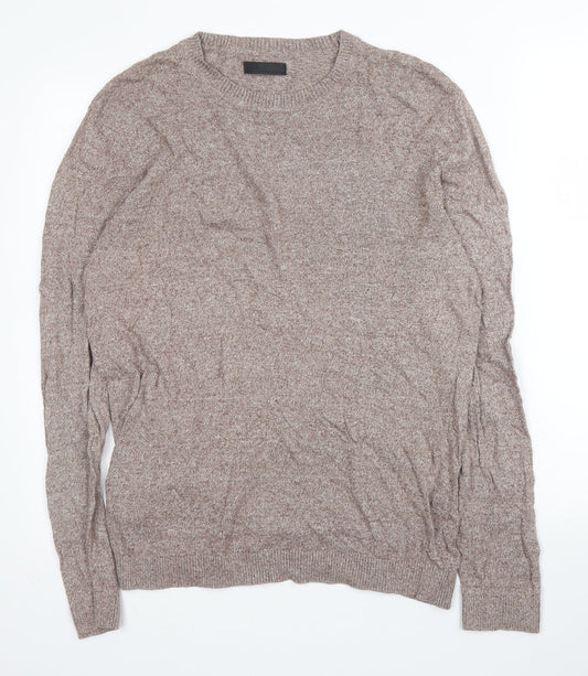 ASOS Mens Purple Round Neck  Cotton Pullover Jumper Size L