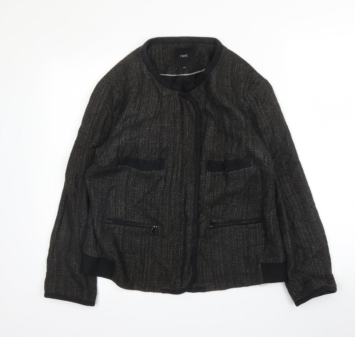 NEXT Womens Grey  Viscose Jacket Blazer Size 14