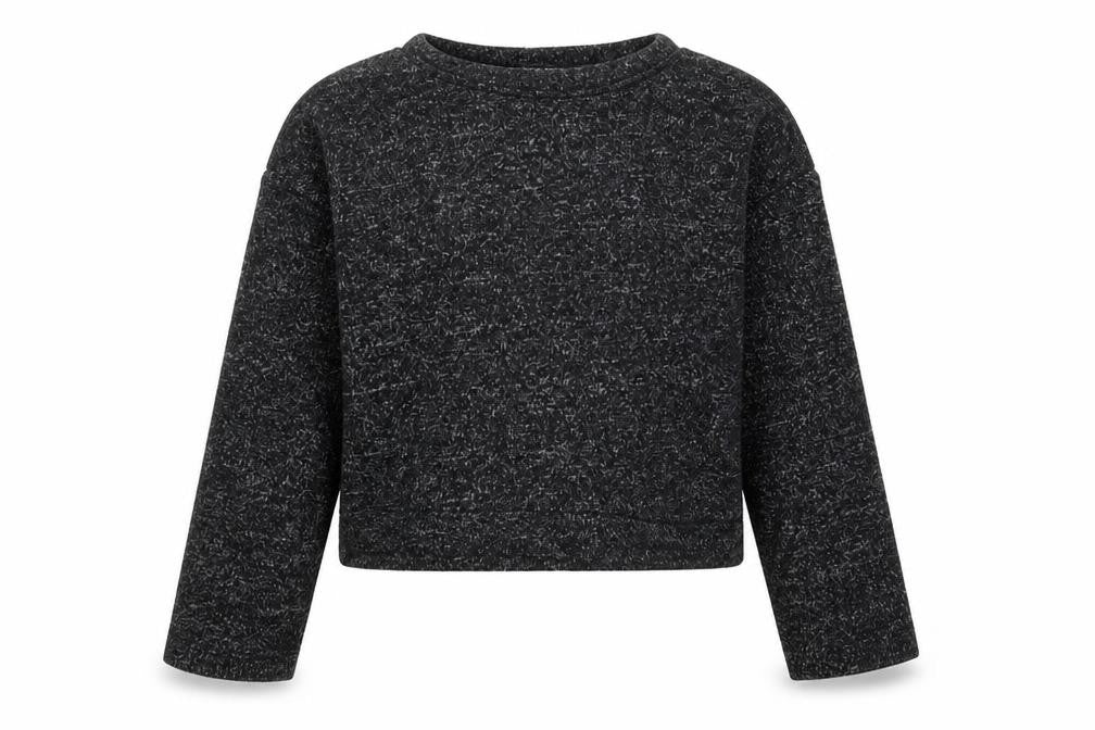 New Look Girls Grey Round Neck  Viscose Pullover Jumper Size 12 Years