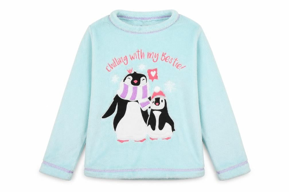 Studio Girls Blue Round Neck  Polyester Pullover Jumper Size 6 Years   - PJ top