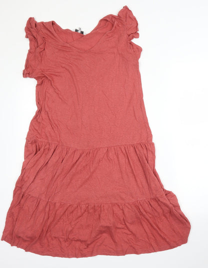 Next Womens Pink  Modal A-Line  Size 10  Round Neck