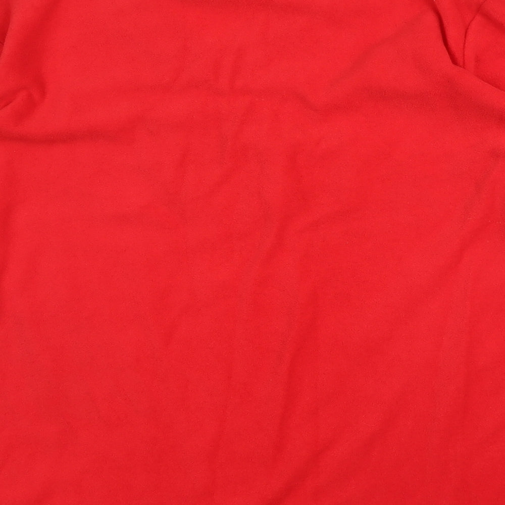 EWM Womens Red  Polyester Basic Blouse Size XL V-Neck
