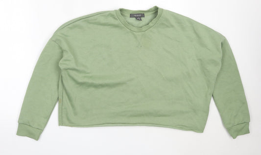 Primark Womens Green  Cotton Pullover Sweatshirt Size XS
