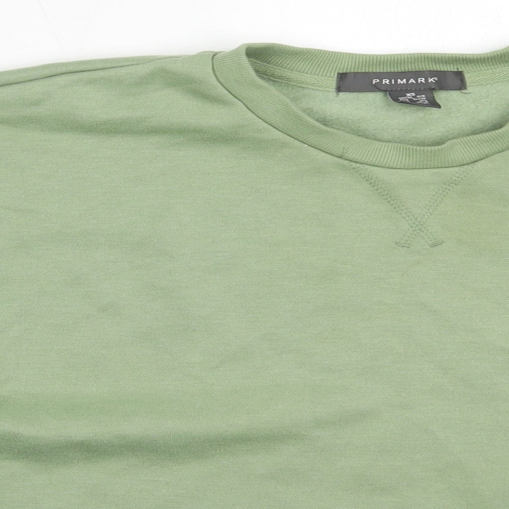 Primark Womens Green  Cotton Pullover Sweatshirt Size XS