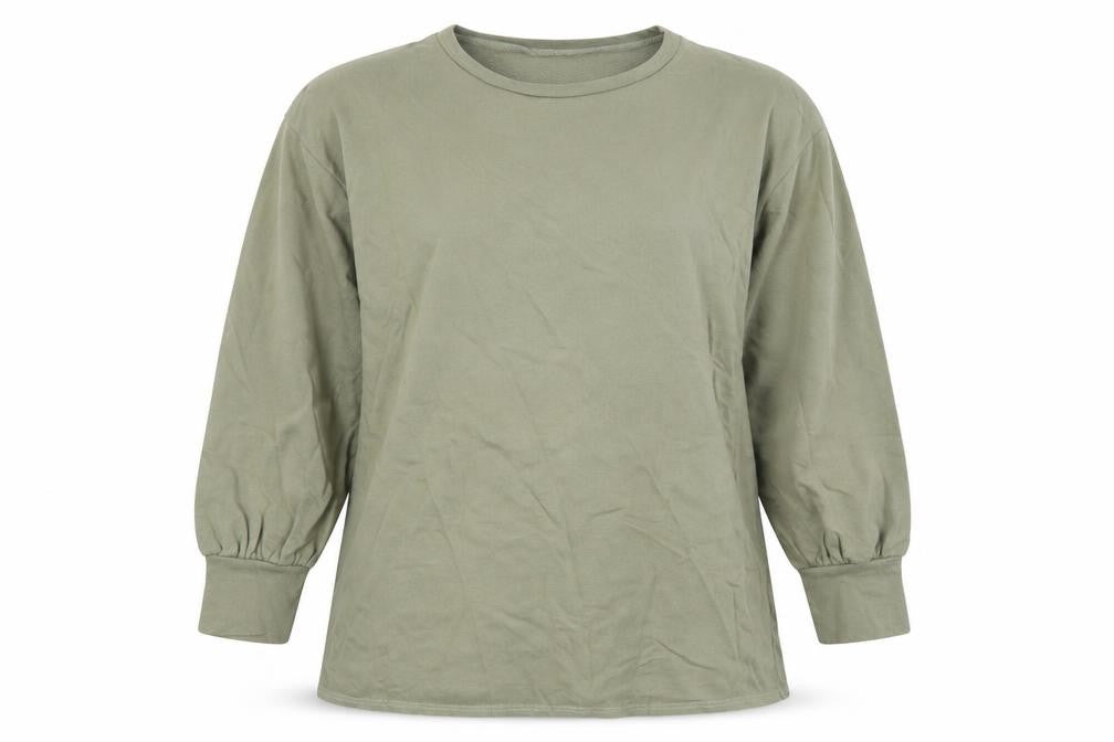 PRETTYLITTLETHING Womens Green  Cotton Pullover Sweatshirt Size 8