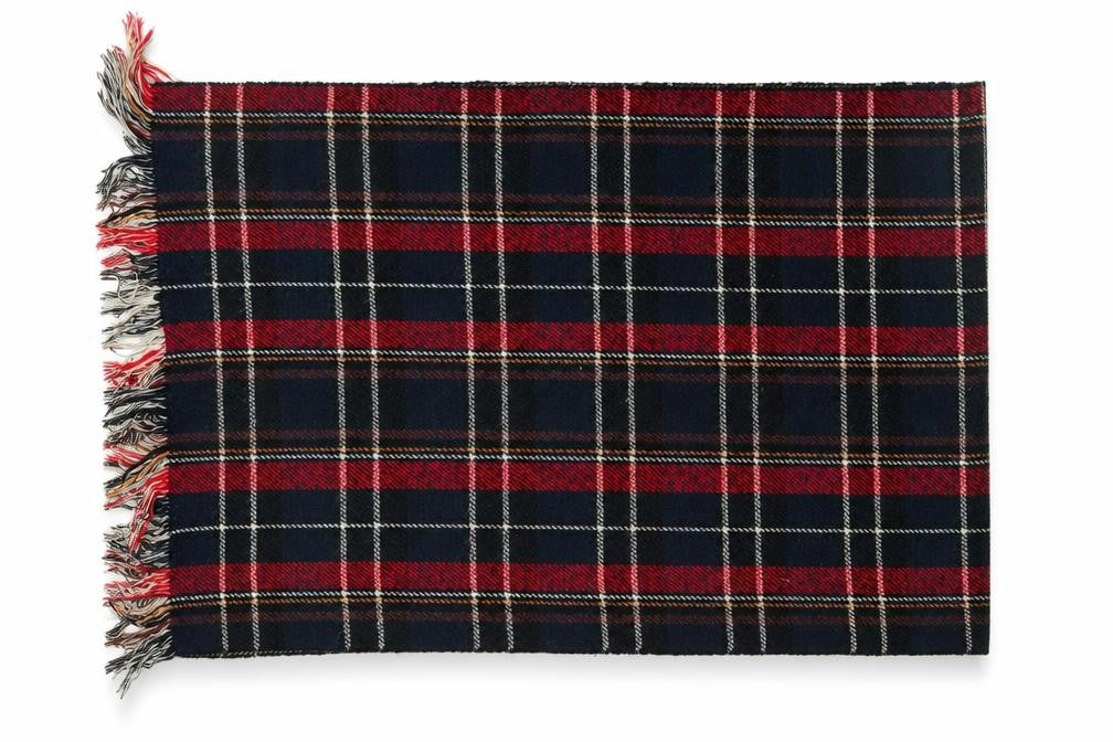 Preworn Womens Blue Check Polyester  Shawl/Wrap