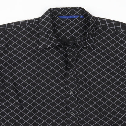 Freeport Mens Black  Polyester  Button-Up Size XL Collared