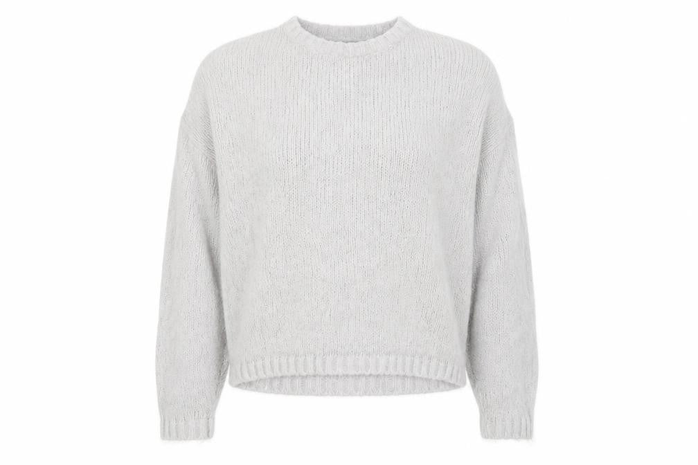 ASOS Womens Grey Round Neck  Acrylic Pullover Jumper Size 12