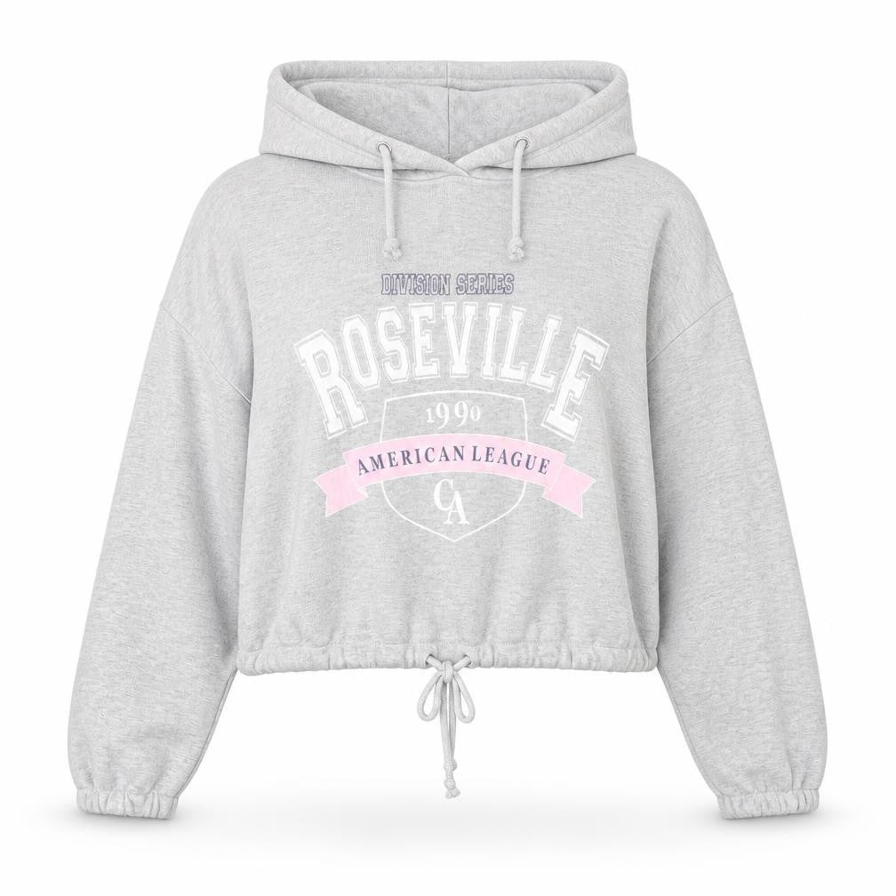 Primark Womens Grey  Polyester Pullover Hoodie Size S   - cropped