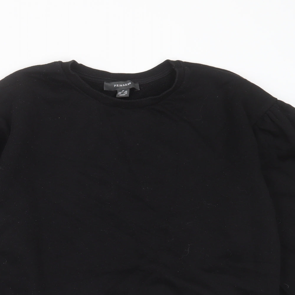 Primark Womens Black  Polyester Pullover Sweatshirt Size XS