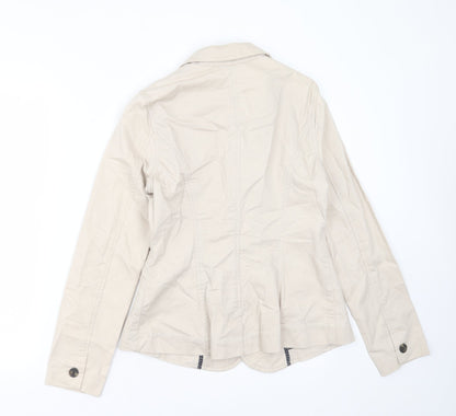 Maine New England Womens Beige Jacket Size 10 Button