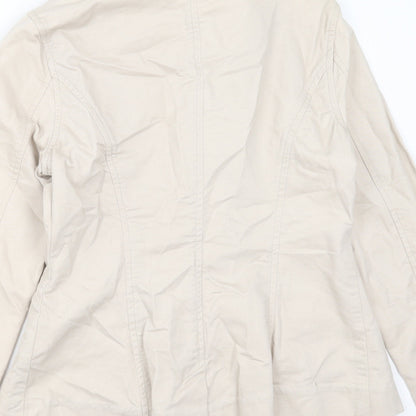 Maine New England Womens Beige Jacket Size 10 Button