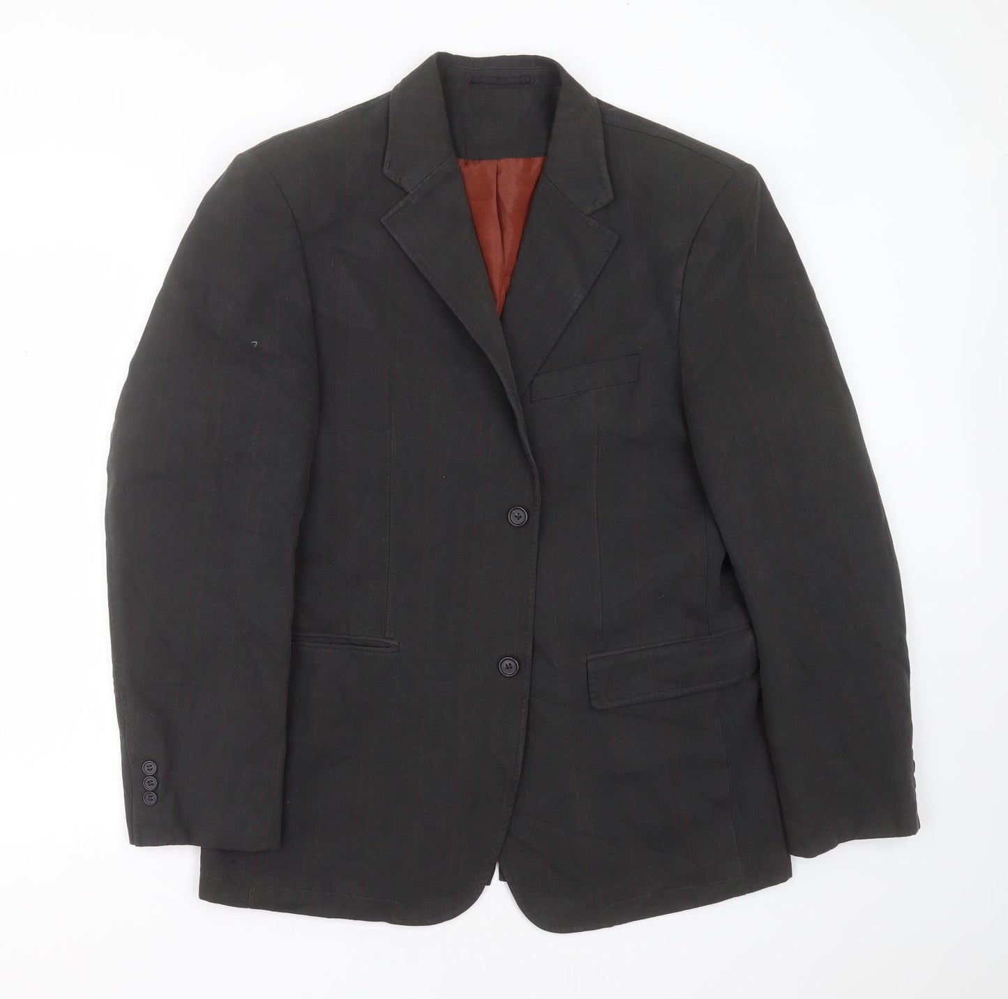 Lakeland Mens Grey Striped Cotton Jacket Blazer Size 40