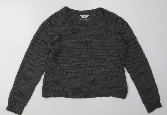 Tammy Girls Grey  Acrylic Pullover Sweatshirt Size 14-15 Years  Pullover