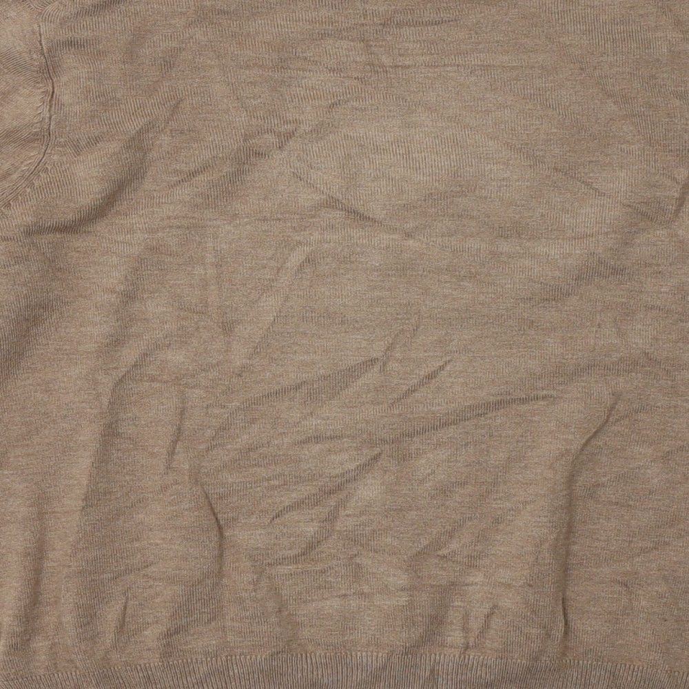 Marks and Spencer Womens Beige  Viscose  Sweatshirt Size 14  Pullover