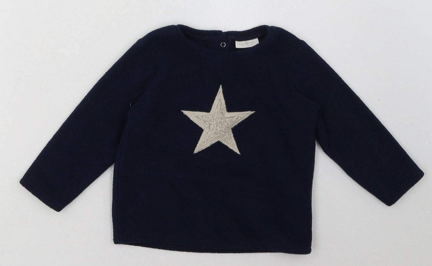 NEXT Baby Blue  Polyester Basic Casual Size 12-18 Months Crew Neck Buckle - Star Print