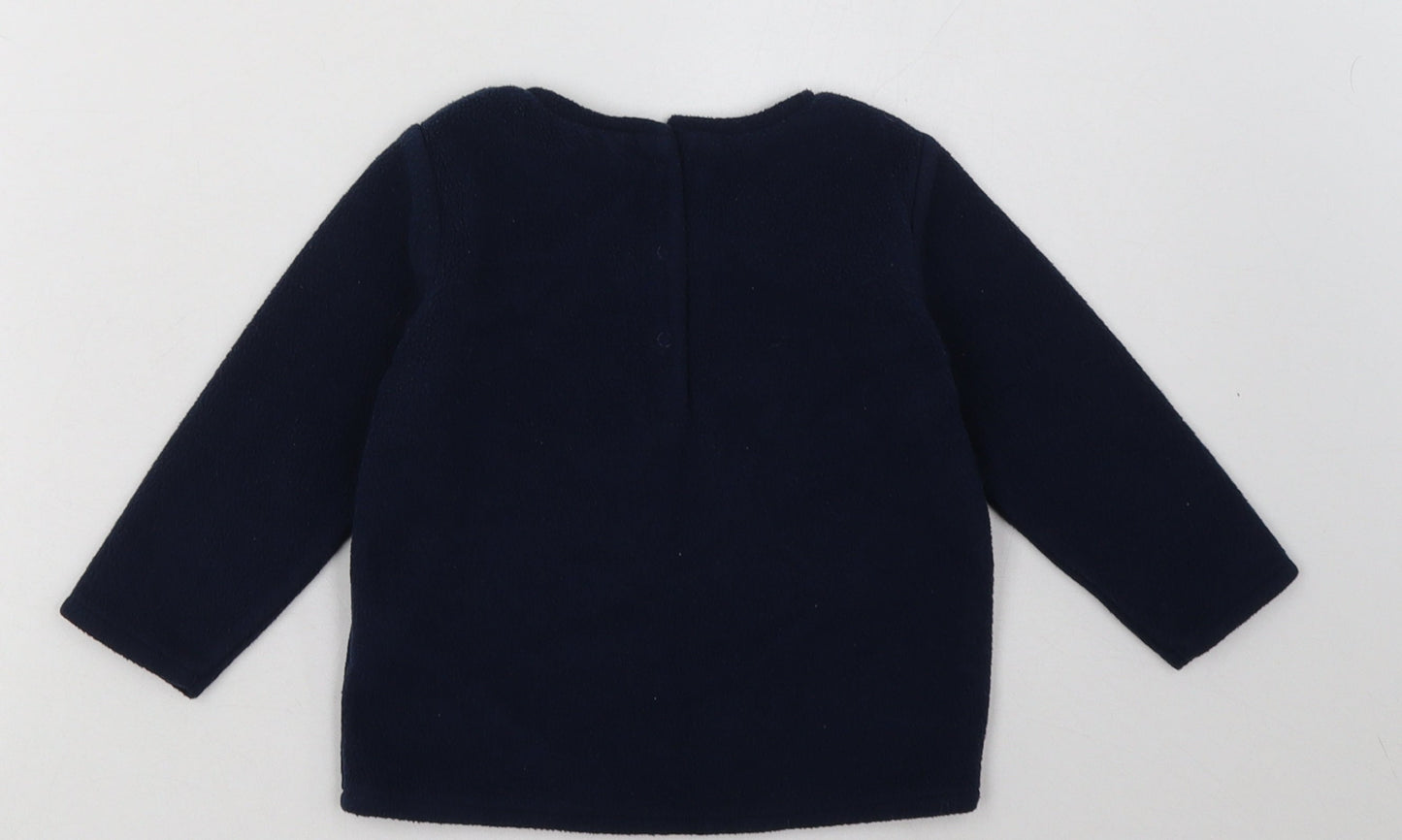 NEXT Baby Blue  Polyester Basic Casual Size 12-18 Months Crew Neck Buckle - Star Print
