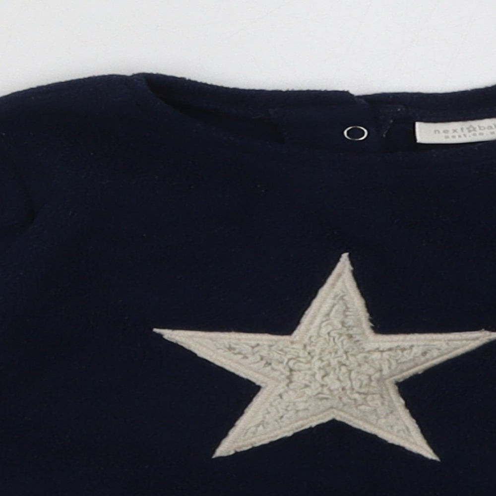 NEXT Baby Blue  Polyester Basic Casual Size 12-18 Months Crew Neck Buckle - Star Print