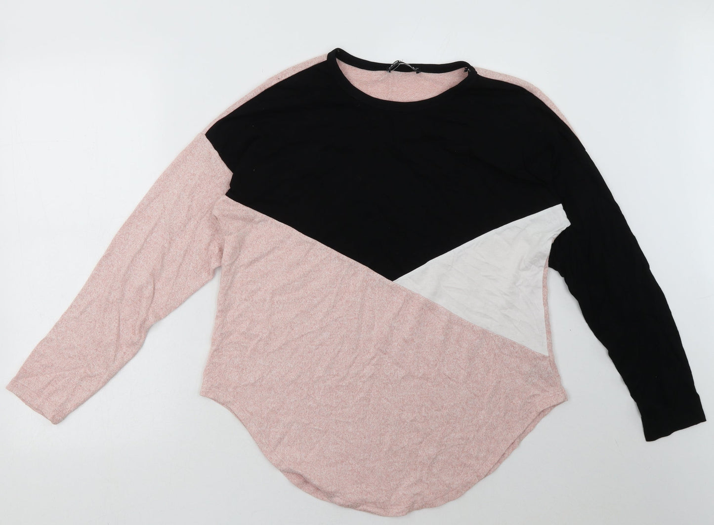 Select Womens Pink Plaid Polyester Pullover Sweatshirt Size M  Pullover