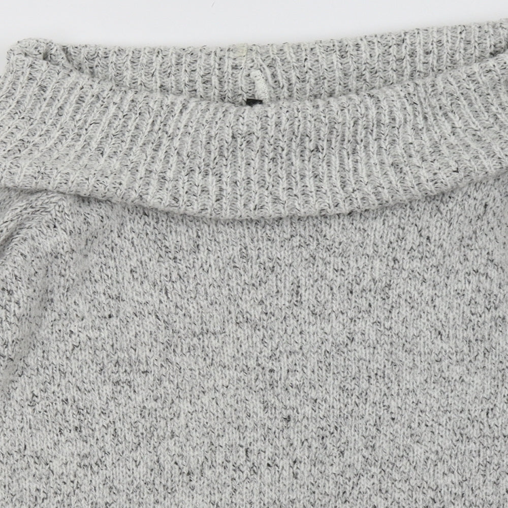 New Look Womens Grey  Acrylic Pullover Sweatshirt Size 10  Pullover