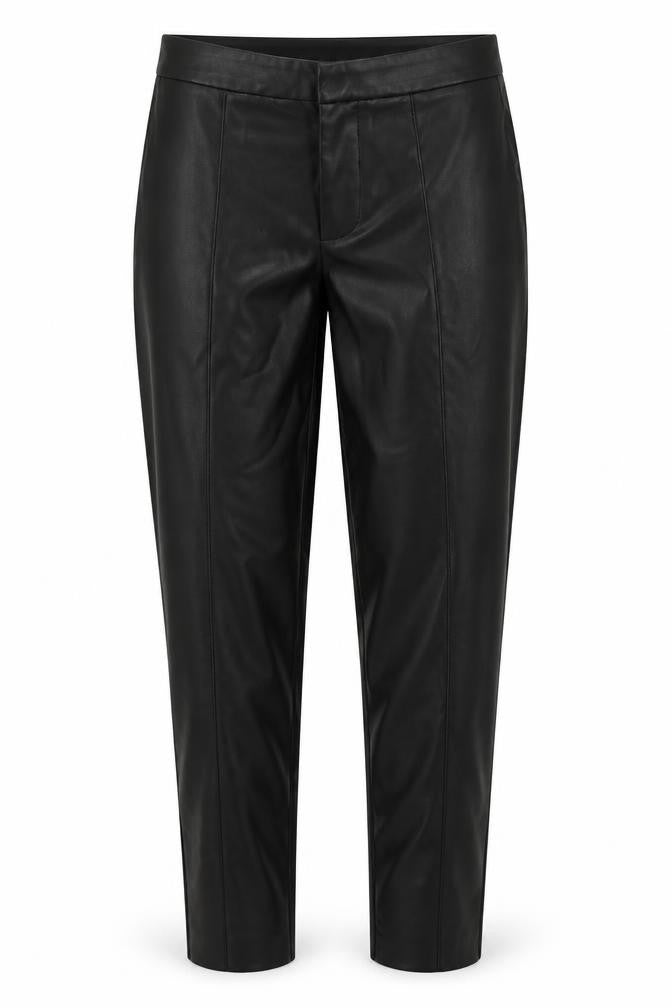 Primark Womens Black  Polyurethane Trousers  Size 8 L28 in Regular Button