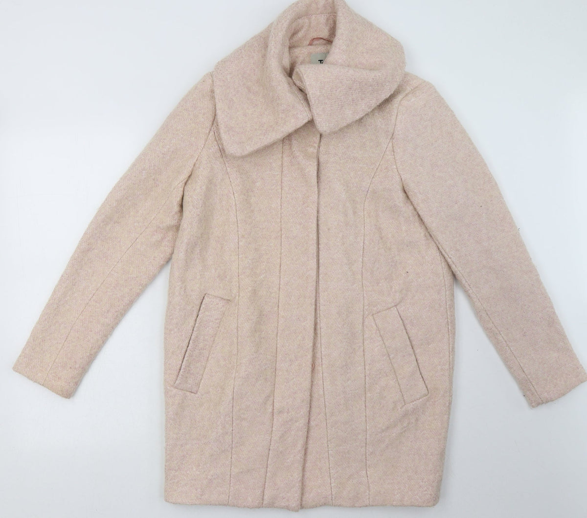 Sainsburys Womens Pink   Overcoat Coat Size 10  Button