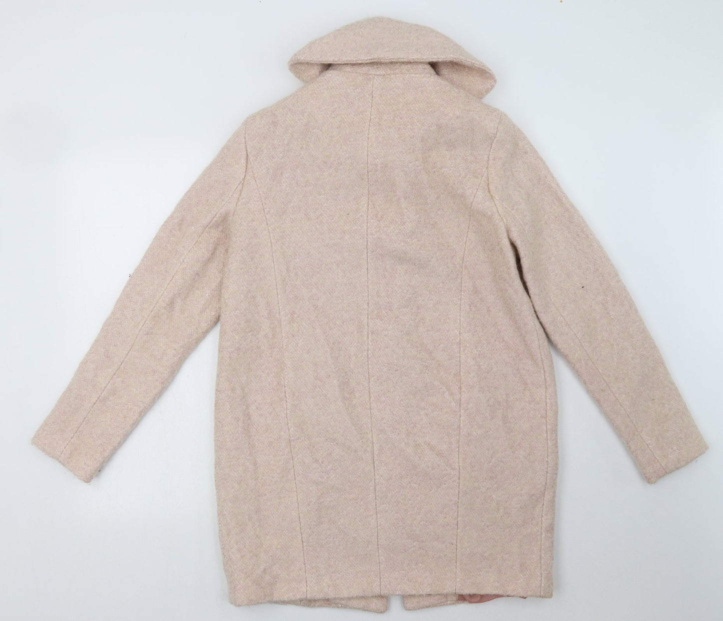 Sainsburys Womens Pink   Overcoat Coat Size 10  Button
