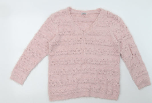 Damart Womens Pink  Polyamide Pullover Sweatshirt Size 20  Pullover