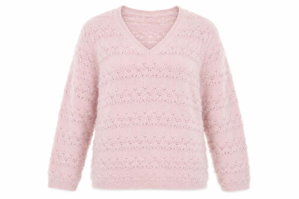 Damart Womens Pink  Polyamide Pullover Sweatshirt Size 20  Pullover