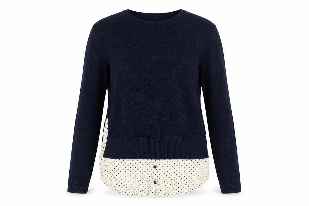 George Womens Blue Crew Neck  Acrylic Pullover Jumper Size 12