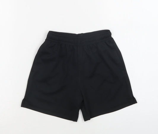 Next` Boys Black  Polyester Sweat Shorts Size 6 Years  Regular Drawstring - School Wear