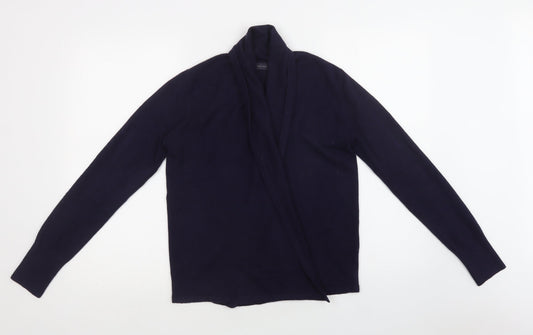 M&S Womens Purple Collared  Acrylic Cardigan Jumper Size S