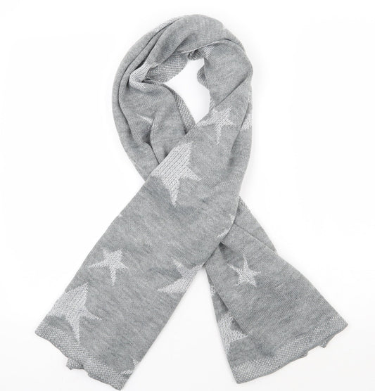 Preworn Womens Grey Geometric Acrylic  Scarf    - Stars