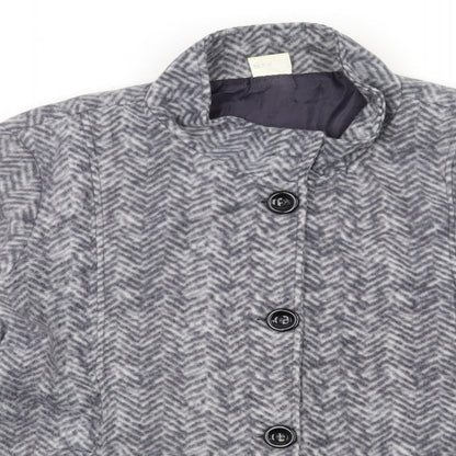 Preworn Womens Grey Herringbone  Jacket  Size L  Button
