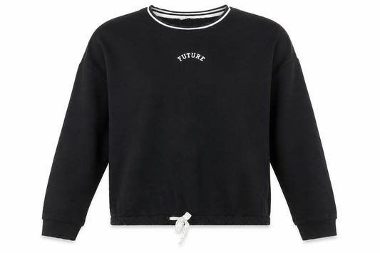 Marks & Spencer Girls Black  Cotton Pullover Sweatshirt Size 13-14 Years  Pullover - Future