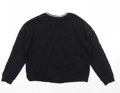 Marks & Spencer Girls Black  Cotton Pullover Sweatshirt Size 13-14 Years  Pullover - Future