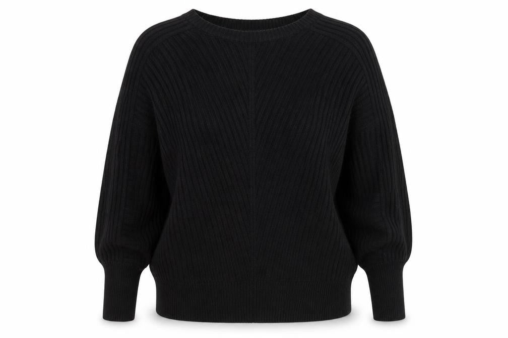 Dorothy Perkins Womens Black Round Neck  Acrylic Pullover Jumper Size 14