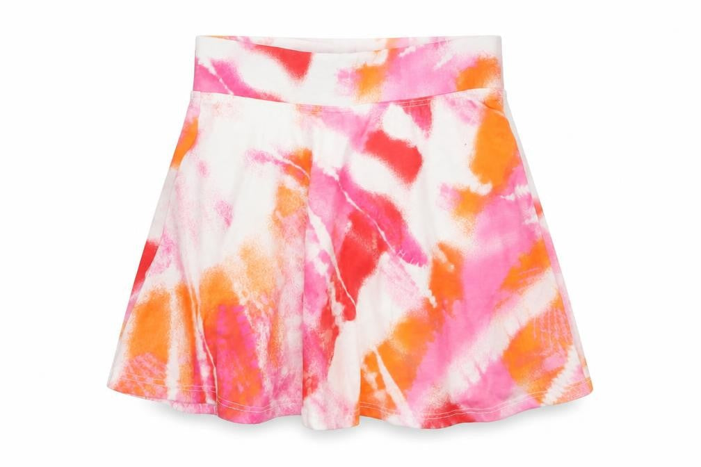 Place Girls Multicoloured Tie Dye Polyester Flare Skort Size S  Regular Pull On