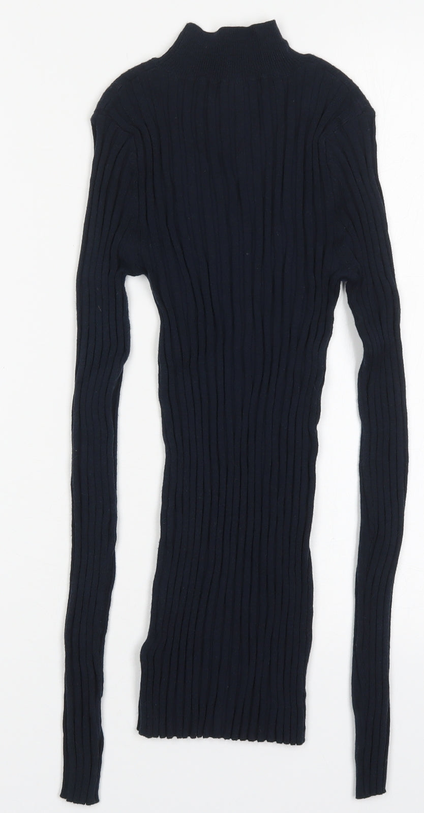 NEXT Womens Blue Round Neck  Nylon Pullover Jumper Size 6
