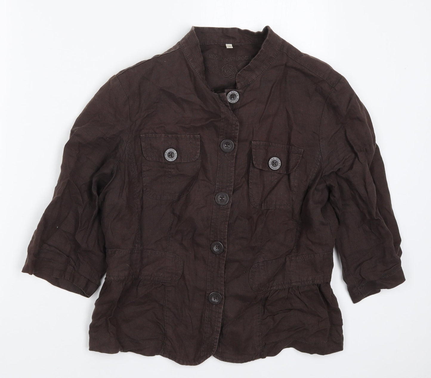 Debenhams Womens Brown   Jacket  Size 14  Button