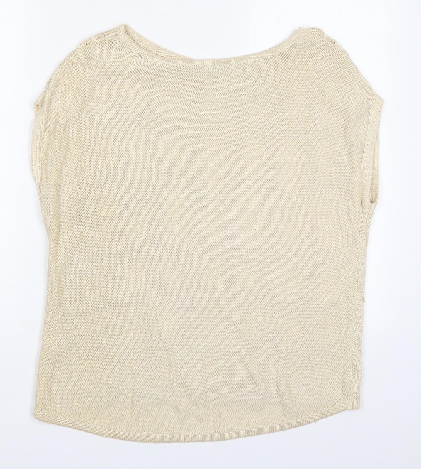 George Womens Beige Round Neck  Cotton Pullover Jumper Size 10