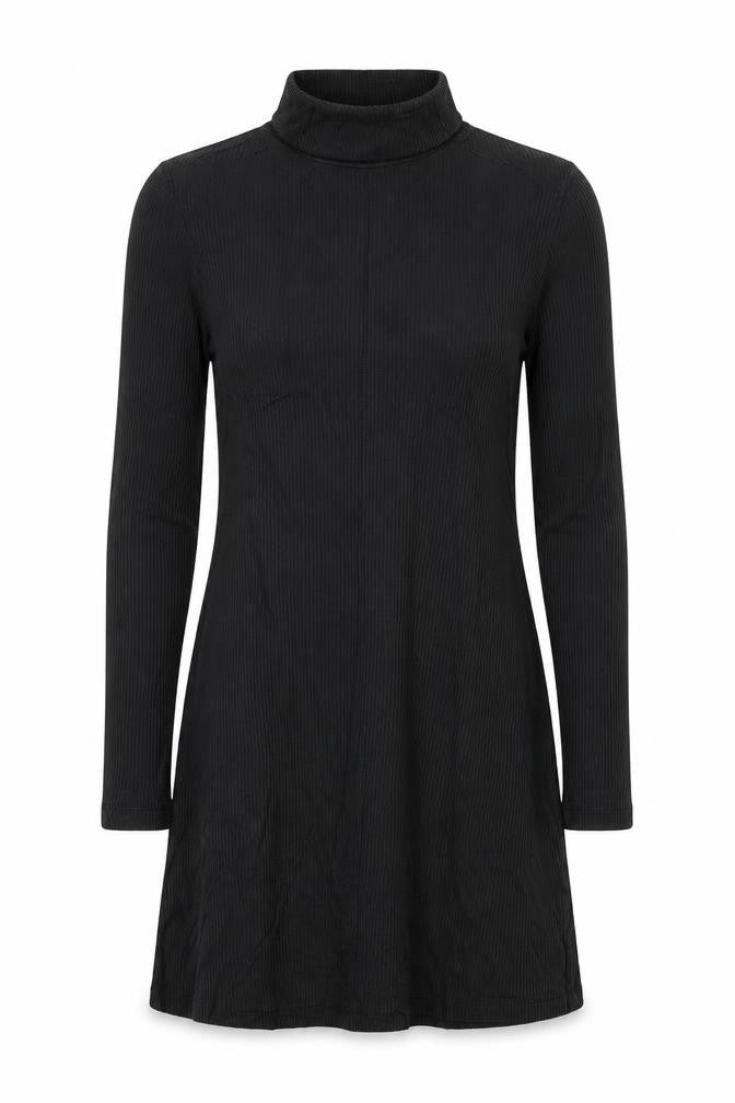 Divided Womens Black  Viscose Fit & Flare  Size M  Mock Neck