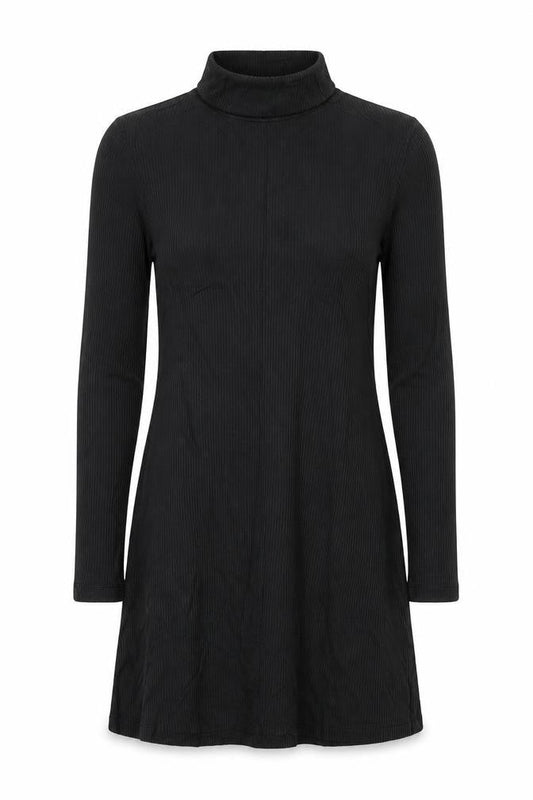 Divided Womens Black  Viscose Fit & Flare  Size M  Mock Neck