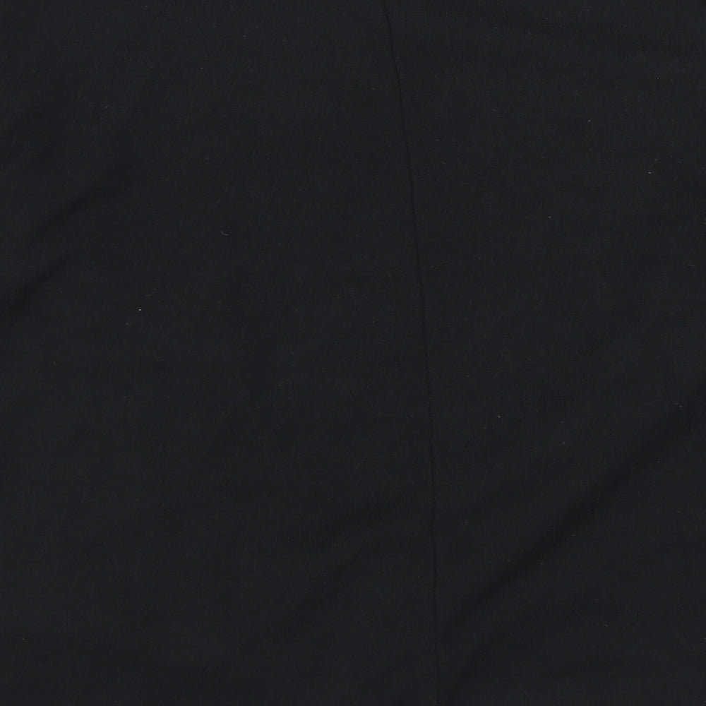 George Womens Black  Polyester Basic T-Shirt Size 10 Boat Neck - knot front