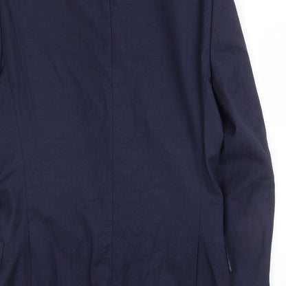 Zara Mens Blue  Wool Jacket Suit Jacket Size 38
