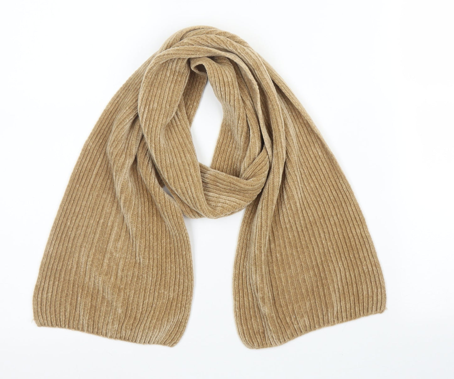 Preworn Unisex Beige  Polyester  Scarf