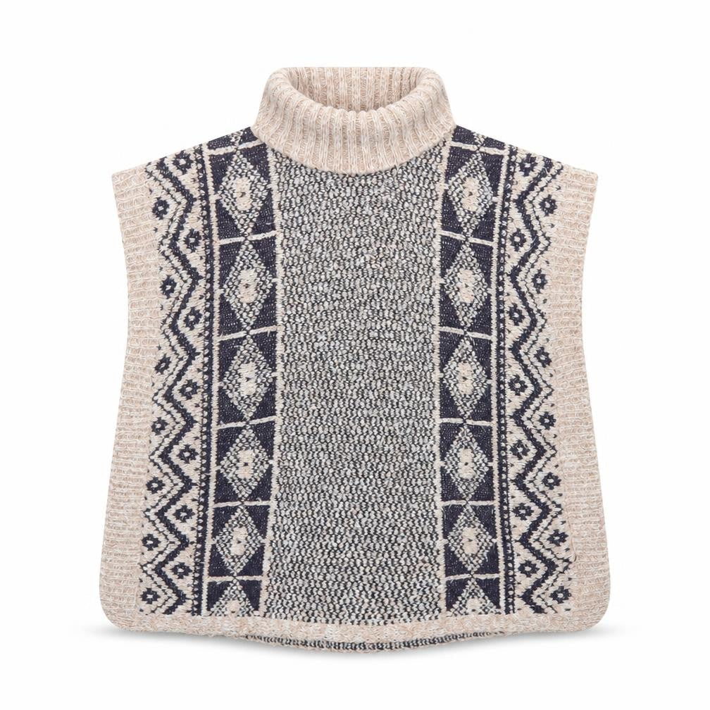 Matalan Girls Pink Roll Neck Fair Isle Acrylic Pullover Jumper Size 8 Years