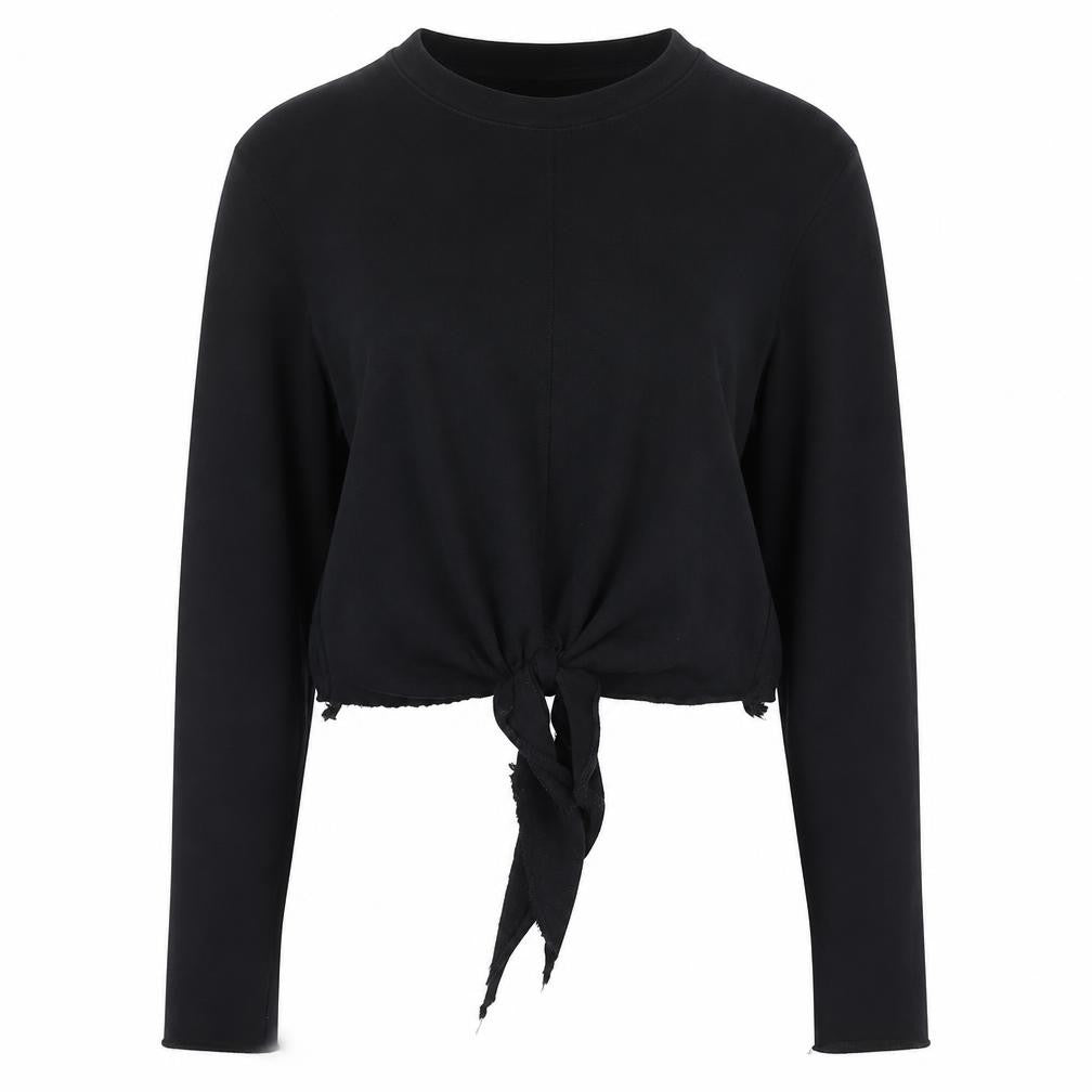 H&M Womens Black Round Neck  Cotton Pullover Jumper Size XS