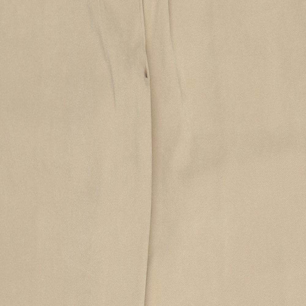 Casual Comfort Womens Beige  Polyester Trousers  Size 16 L30 in Regular